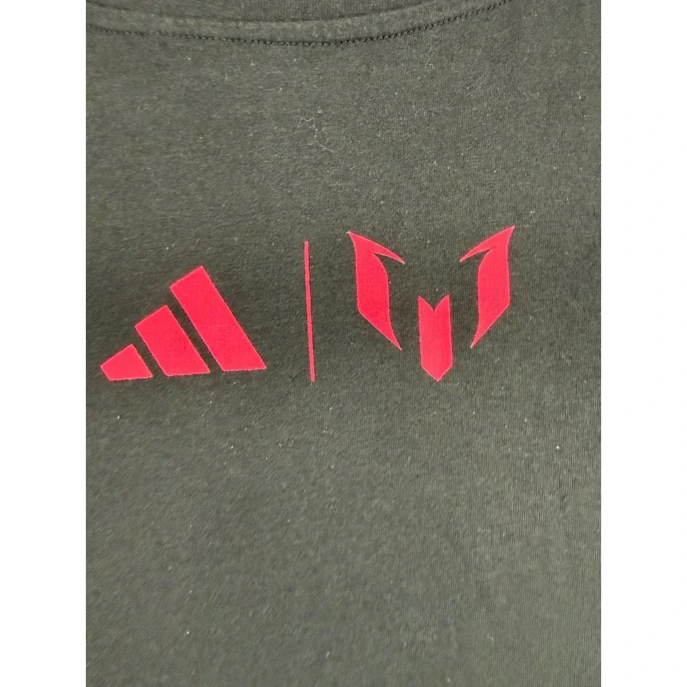 Adidas Lionel Messi‎ Graphic T-Shirt Mens Large Black Soccer Tee NWT
